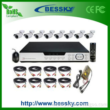 8CH H. 264 Indoor/Outdoor Security Waterproof Camera Kits (BE-9008H8RI42)